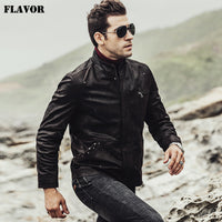 New Men's Real Leather Motorcycle Jacket Autumn Winter coat male Genuine Leather Jacket