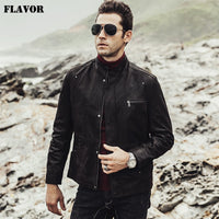 New Men's Real Leather Motorcycle Jacket Autumn Winter coat male Genuine Leather Jacket